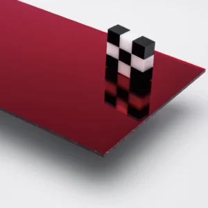 1 mm Kırmızı Aynalı Pleksi Levha Yapışkanlı 122x244 cm