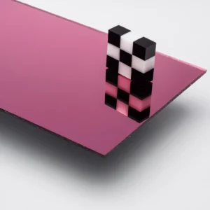 1 mm Pembe Aynalı Pleksi Levha Yapışkanlı 122x244 cm