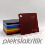 6 mm Bordo Dökme Pleksi Akrilik Levha