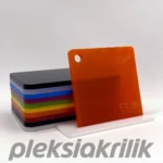 5 mm Floresan Koyu Turuncu Dökme Pleksi Akrilik Levha
