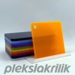 5 mm Floresan Açık Turuncu Dökme Pleksi Akrilik Levha