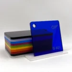 4 mm Transparan Koyu Mavi Dökme Pleksi Akrilik Levha
