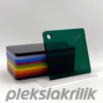 15 mm Transparan Koyu Yeşil Dökme Pleksi Akrilik Levha